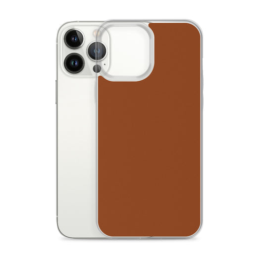 Plain Color Saddle Brown iPhone Case Clear Bump Resistant Flexible CREATIVETECH