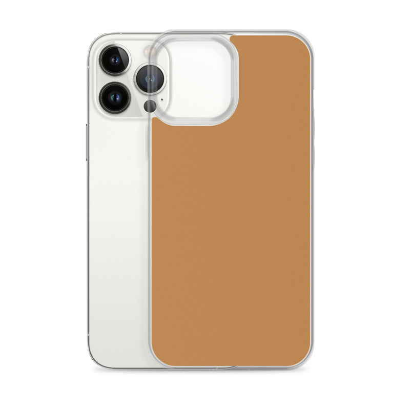 Load image into Gallery viewer, Plain Color Nude Yellow Brown iPhone Case Clear Bump Resistant Flexible CREATIVETECH
