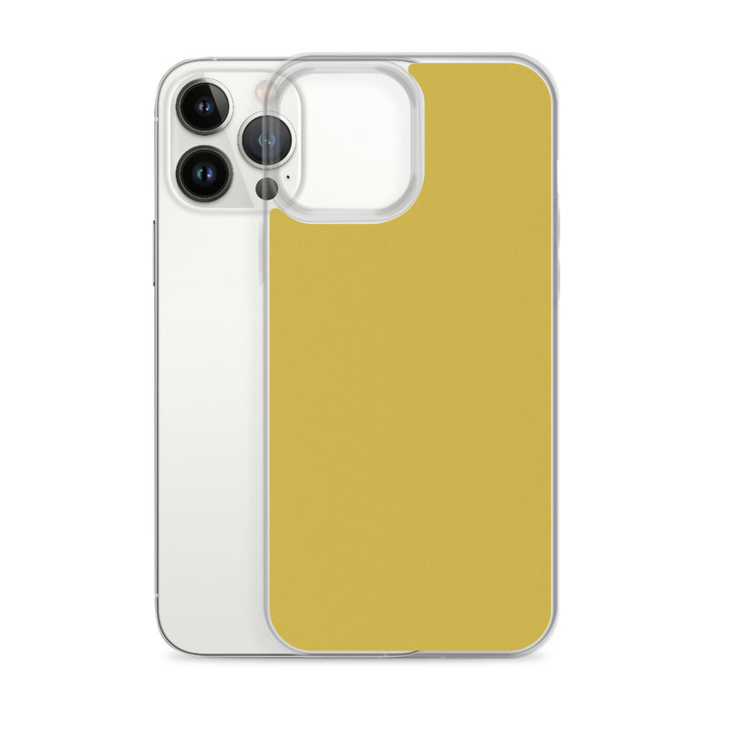 Load image into Gallery viewer, Plain Color Old Gold Yellow iPhone Case Clear Bump Resistant CREATIVETECH