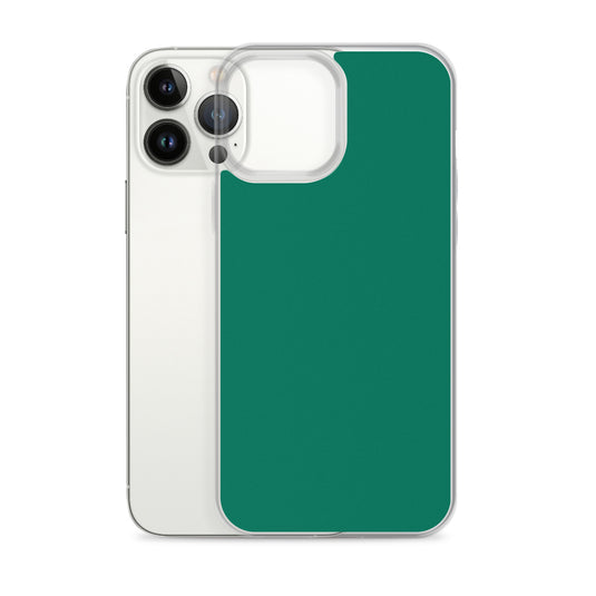 Plain Color Tropical Rain Forest Green iPhone Case Clear Bump Resistant CREATIVETECH