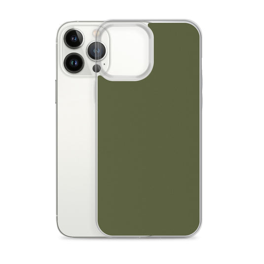 Plain Color Saratoga Green iPhone Case Clear Bump Resistant CREATIVETECH