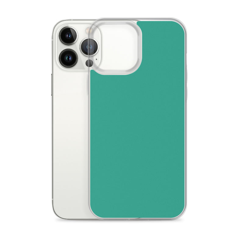 Load image into Gallery viewer, Plain Color Niagara Green iPhone Case Clear Bump Resistant CREATIVETECH