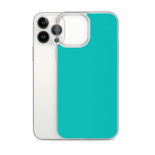 Plain Color Iris Blue iPhone Case Clear Bump Resistant CREATIVETECH