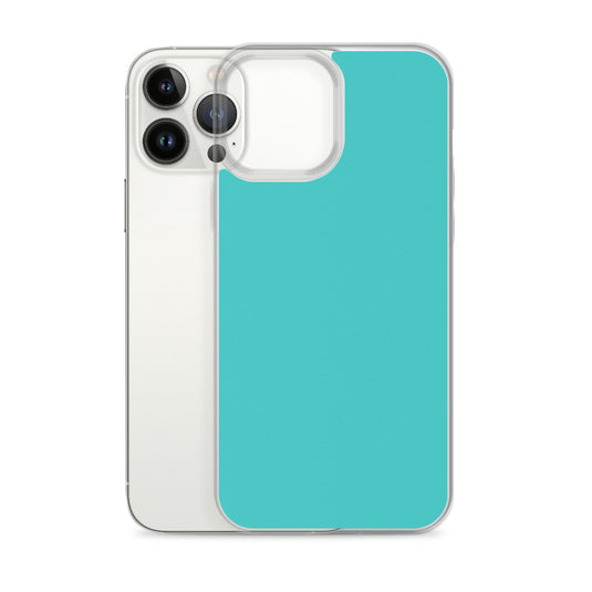 Plain Color Turquoise Blue iPhone Case Clear Bump Resistant CREATIVETECH