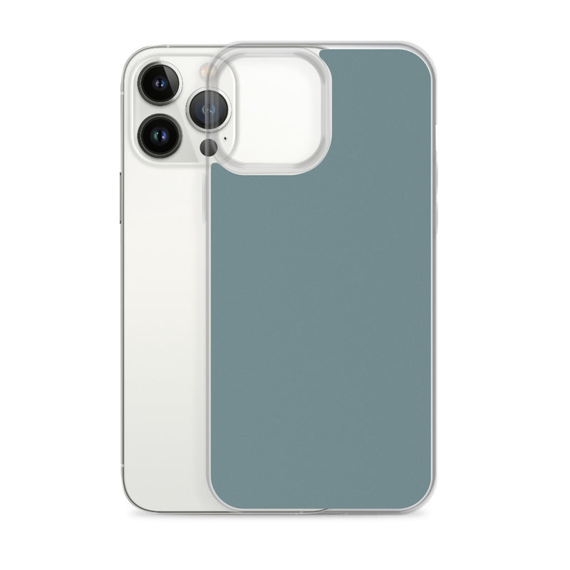 Load image into Gallery viewer, Plain Color Gothic Blue iPhone Case Clear Bump Resistant CREATIVETECH