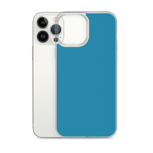 Plain Color Pelurous Blue iPhone Case Clear Bump Resistant CREATIVETECH