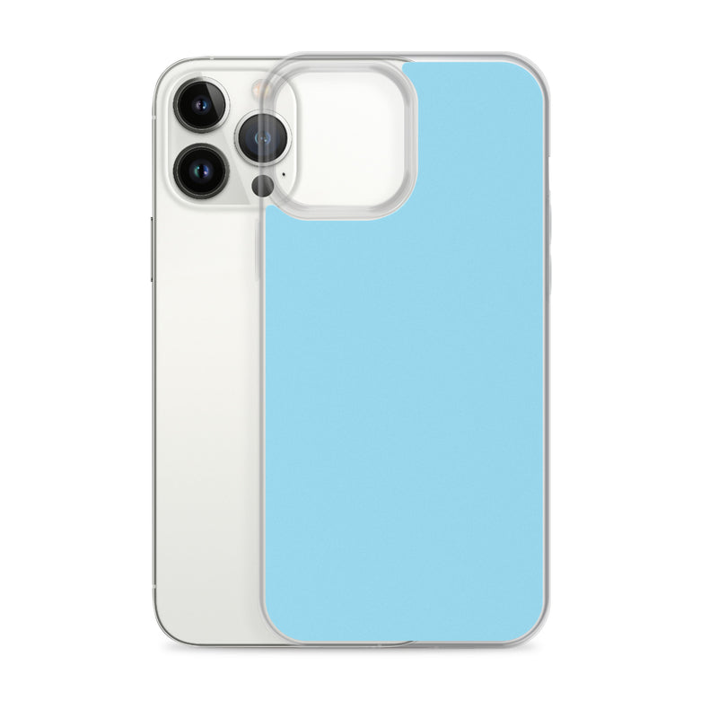 Load image into Gallery viewer, Plain Color Columbia Blue iPhone Case Clear Bump Resistant CREATIVETECH