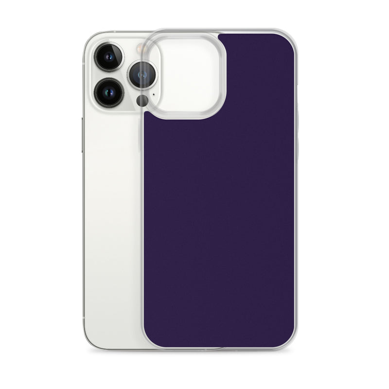 Load image into Gallery viewer, Tolopea Dark Purple iPhone Clear Thin Case Plain Color CREATIVETECH
