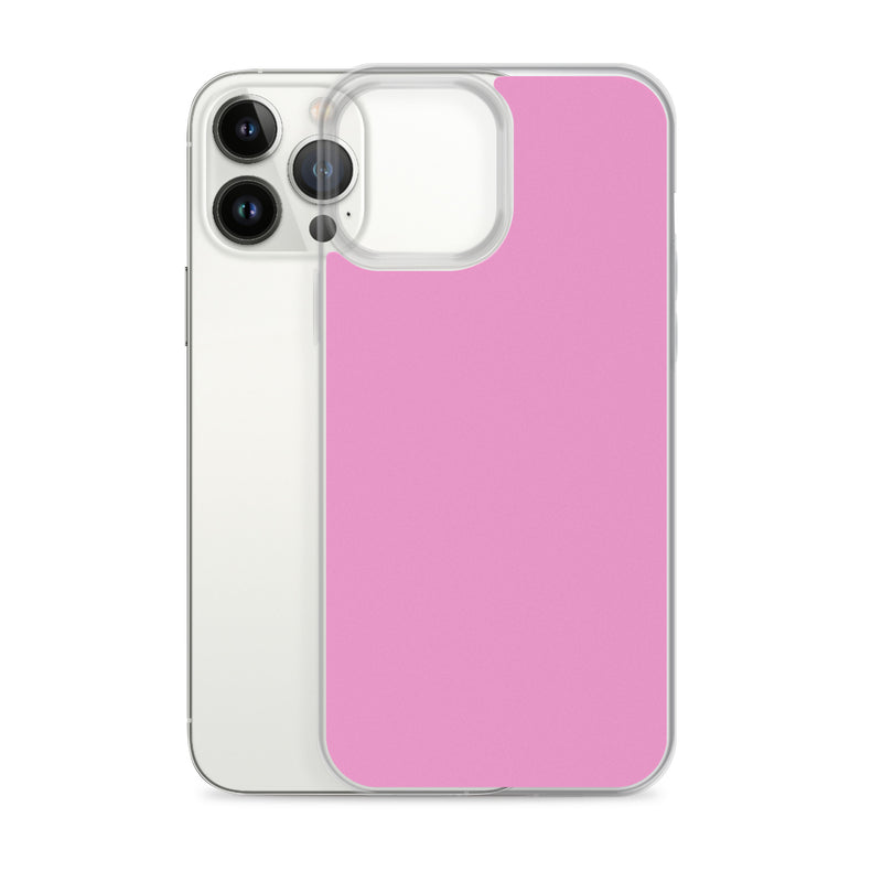 Load image into Gallery viewer, Lavender Rose Pink iPhone Clear Thin Case Plain Color CREATIVETECH
