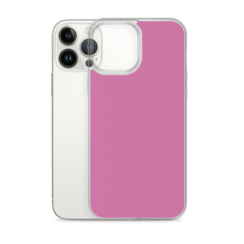 Load image into Gallery viewer, Hopbush Pink iPhone Clear Thin Case Plain Color CREATIVETECH
