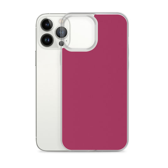 Lipstick Pink Red iPhone Clear Thin Case Plain Color CREATIVETECH
