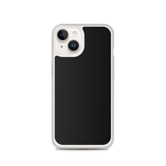 Plain Color Black iPhone Case Clear Bump Resistant Flexible CREATIVETECH