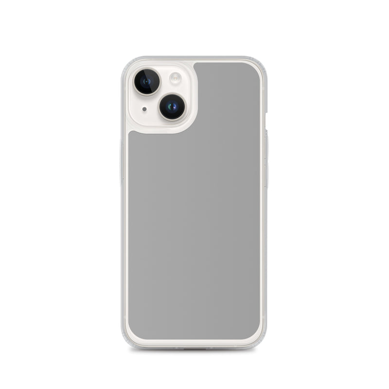 Load image into Gallery viewer, Plain Color Nobel Grey iPhone Case Clear Bump Resistant Flexible CREATIVETECH
