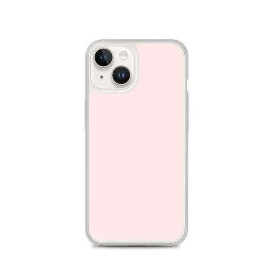 Plain Color Misty Rose Pink iPhone Case Clear Bump Resistant Flexible CREATIVETECH