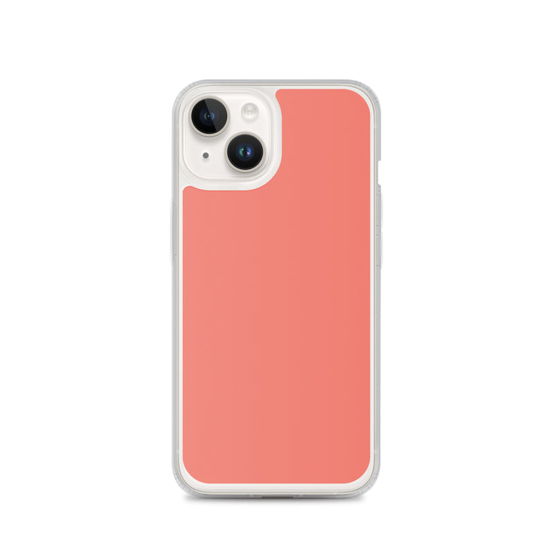 Load image into Gallery viewer, Plain Color Geraldine Orange Red Pink iPhone Case Clear Bump Resistant Flexible CREATIVETECH