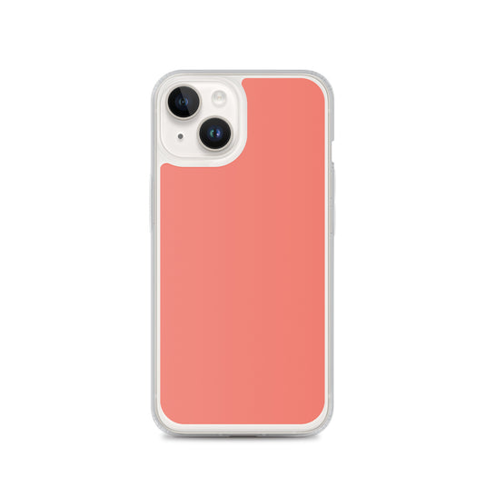 Plain Color Geraldine Orange Red Pink iPhone Case Clear Bump Resistant Flexible CREATIVETECH