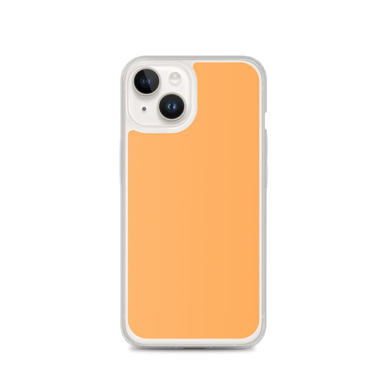 Load image into Gallery viewer, Plain Color Texas Rose Orange iPhone Case Clear Bump Resistant Flexible CREATIVETECH
