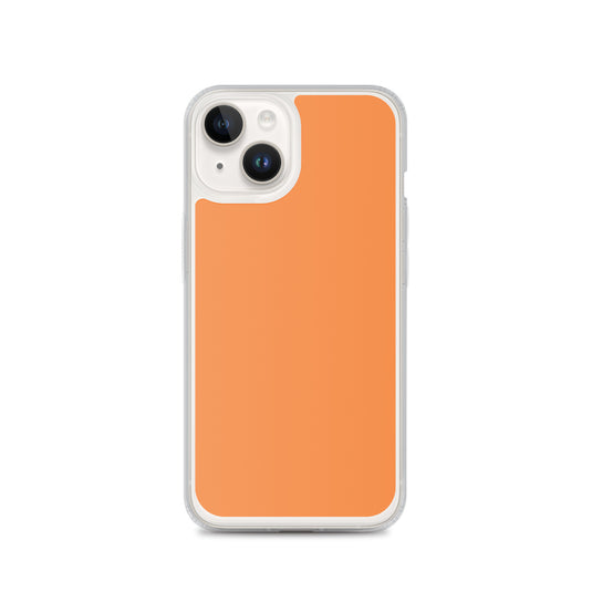 Plain Color Flamenco Orange iPhone Case Clear Bump Resistant Flexible CREATIVETECH