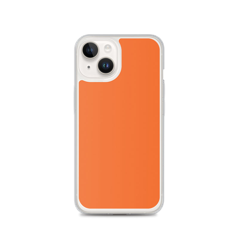 Load image into Gallery viewer, Plain Color Orange iPhone Case Clear Bump Resistant Flexible CREATIVETECH