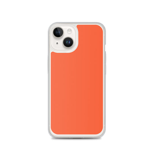 Plain Color Outrageous Orange iPhone Case Clear Bump Resistant Flexible CREATIVETECH