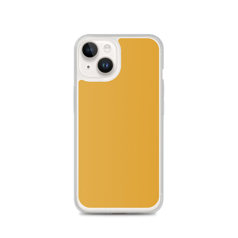 Load image into Gallery viewer, Plain Color Buttercup Orange Brown iPhone Case Clear Bump Resistant Flexible CREATIVETECH