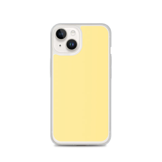 Plain Color Vis Vis Yellow iPhone Case Clear Bump Resistant CREATIVETECH