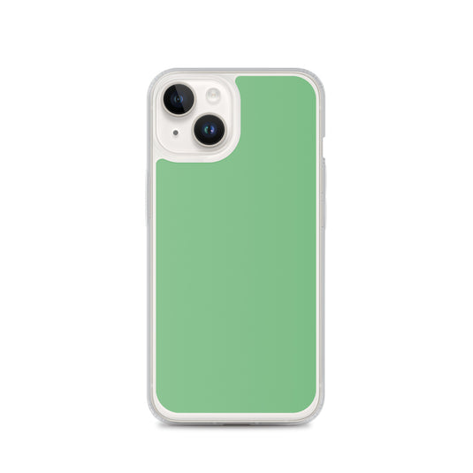 Plain Color Bay Leaf Green iPhone Case Clear Bump Resistant CREATIVETECH