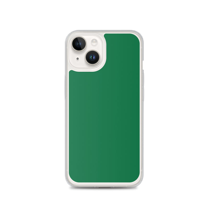 Load image into Gallery viewer, Plain Color Emerald Green iPhone Case Clear Bump Resistant CREATIVETECH