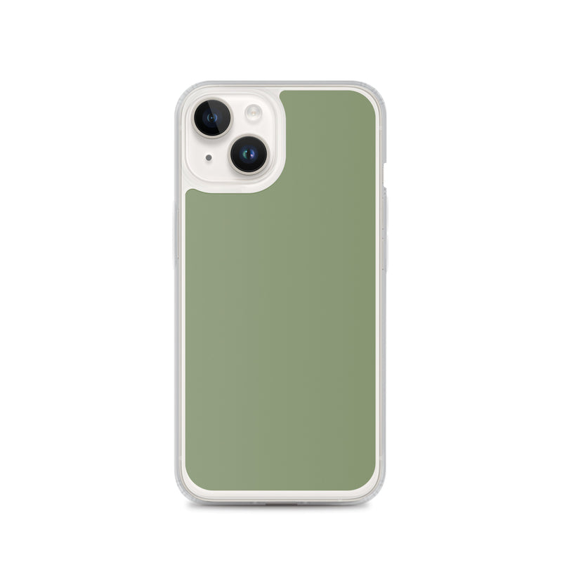 Load image into Gallery viewer, Plain Color Camouflage Green iPhone Case Clear Bump Resistant CREATIVETECH