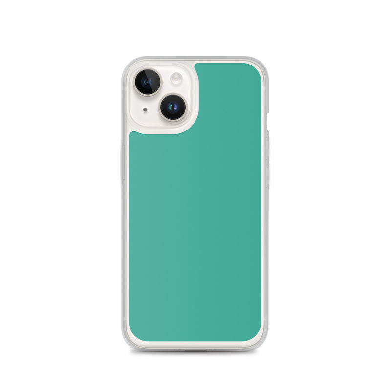 Load image into Gallery viewer, Plain Color Niagara Green iPhone Case Clear Bump Resistant CREATIVETECH