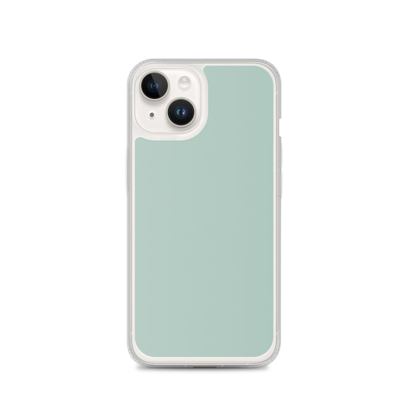 Load image into Gallery viewer, Plain Color Opal Green Blue iPhone Case Clear Bump Resistant CREATIVETECH