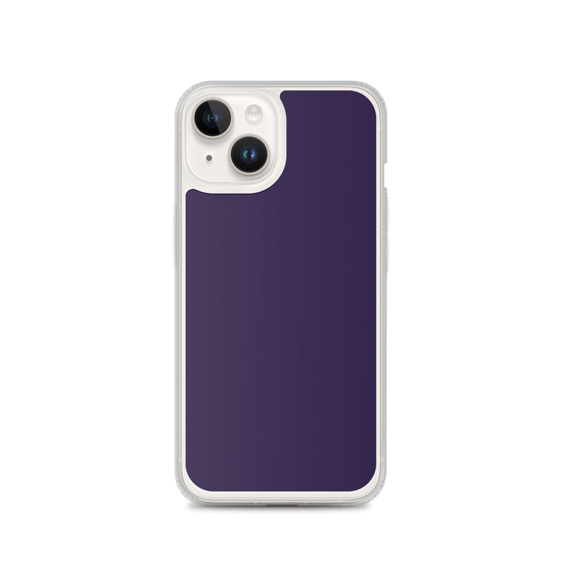 Load image into Gallery viewer, Tolopea Dark Purple iPhone Clear Thin Case Plain Color CREATIVETECH
