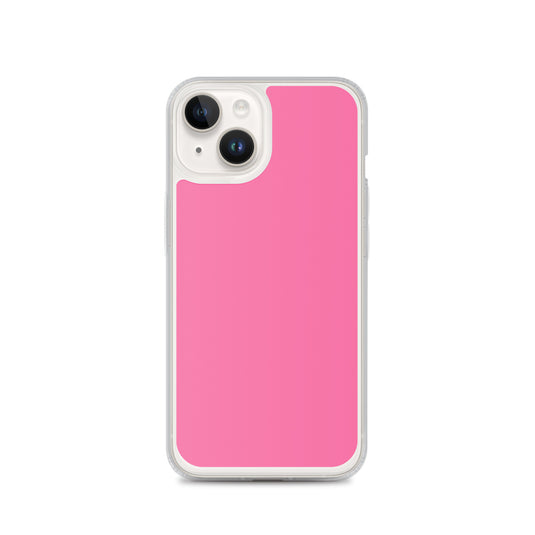 Brilliant Rose Pink iPhone Clear Thin Case Plain Color CREATIVETECH