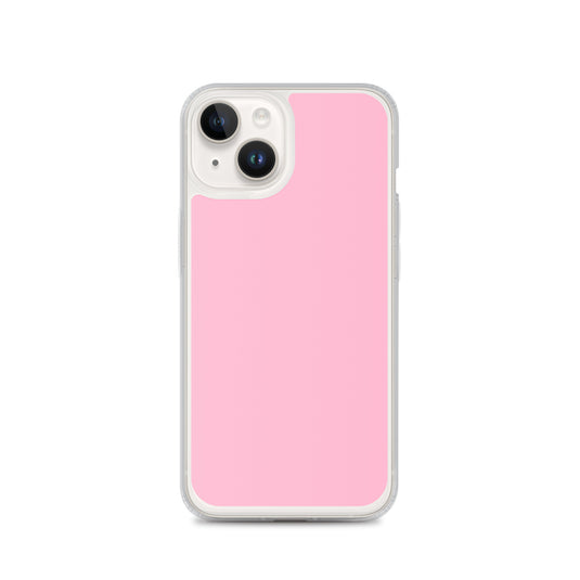 Cotton Candy Pink iPhone Clear Thin Case Plain Color CREATIVETECH