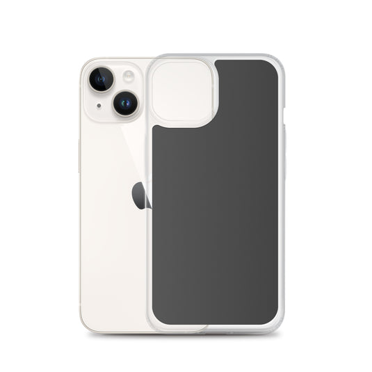 Plain Color Eclipse dark Grey iPhone Case Clear Bump Resistant Flexible CREATIVETECH