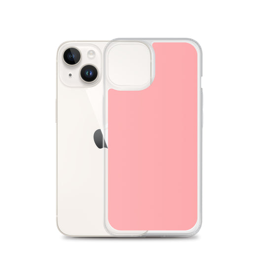 Plain Color Wewak Pink iPhone Case Clear Bump Resistant Flexible CREATIVETECH
