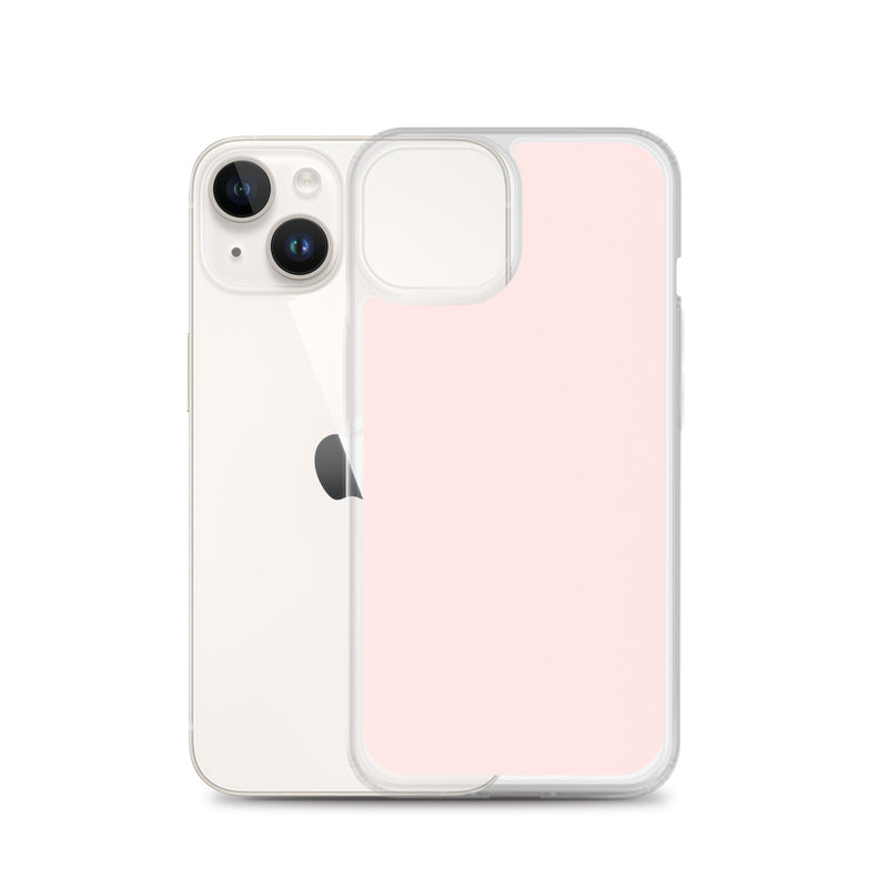 Load image into Gallery viewer, Plain Color Misty Rose Pink iPhone Case Clear Bump Resistant Flexible CREATIVETECH