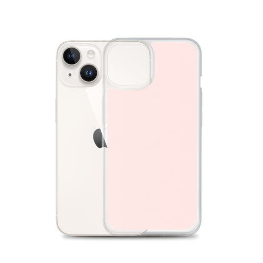 Plain Color Misty Rose Pink iPhone Case Clear Bump Resistant Flexible CREATIVETECH