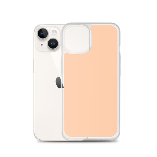 Plain Color Peach Orange iPhone Case Clear Bump Resistant Flexible CREATIVETECH