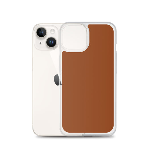 Plain Color Saddle Brown iPhone Case Clear Bump Resistant Flexible CREATIVETECH