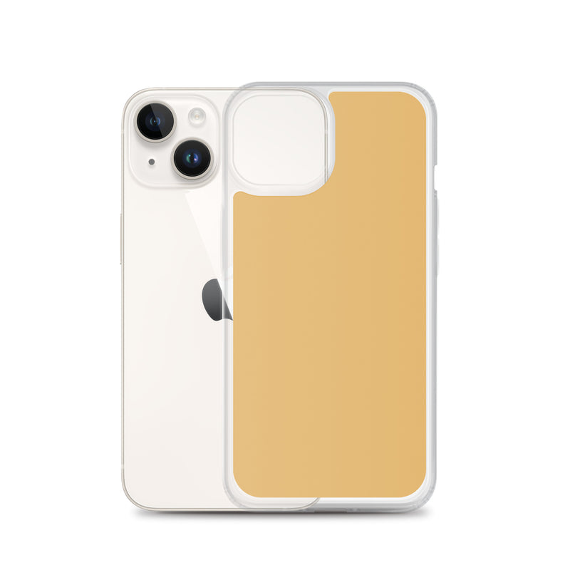 Load image into Gallery viewer, Plain Color Fawn Beige Brown iPhone Case Clear Bump Resistant Flexible CREATIVETECH