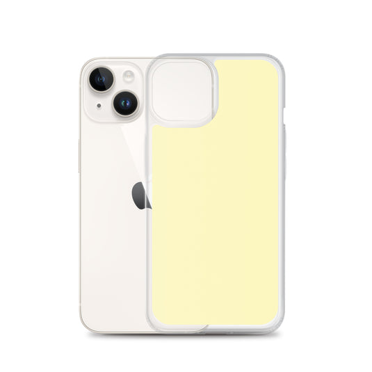 Plain Color Cumulus Yellow iPhone Case Clear Bump Resistant Flexible CREATIVETECH