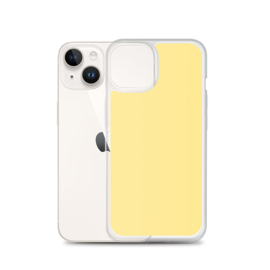 Plain Color Vis Vis Yellow iPhone Case Clear Bump Resistant CREATIVETECH