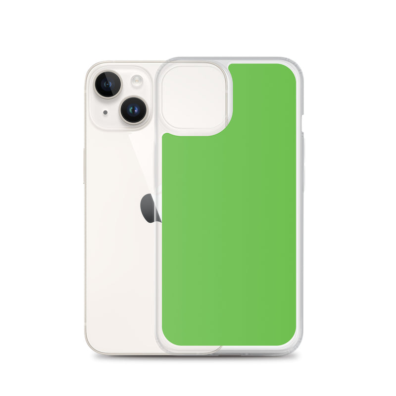 Load image into Gallery viewer, Plain Color Kelly Green iPhone Case Clear Bump Resistant CREATIVETECH