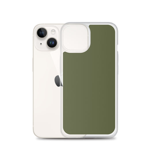 Plain Color Saratoga Green iPhone Case Clear Bump Resistant CREATIVETECH