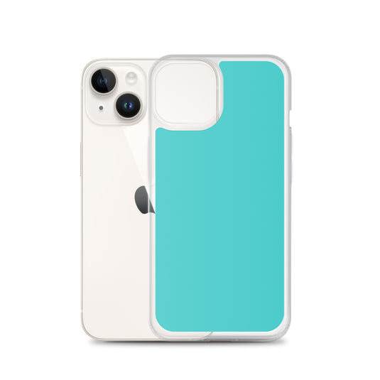 Plain Color Turquoise Blue iPhone Case Clear Bump Resistant CREATIVETECH