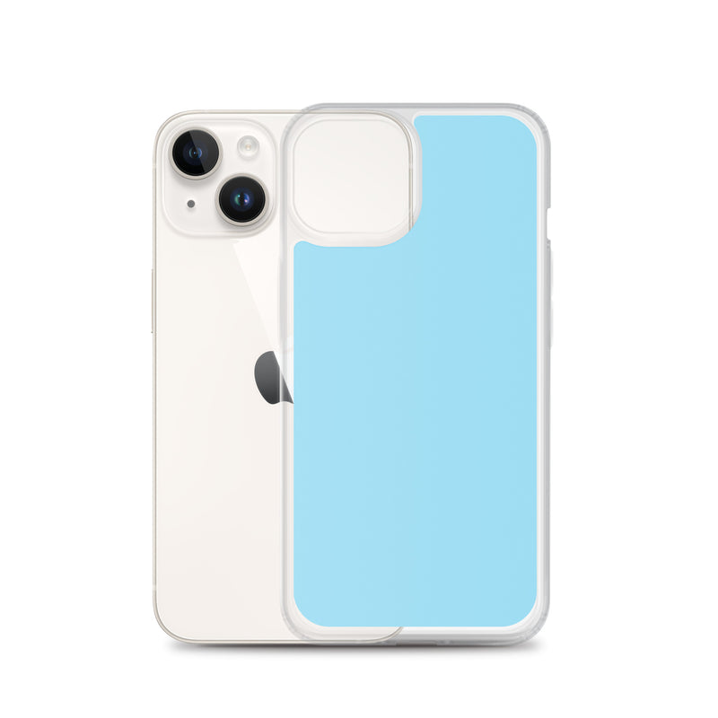Load image into Gallery viewer, Plain Color Columbia Blue iPhone Case Clear Bump Resistant CREATIVETECH