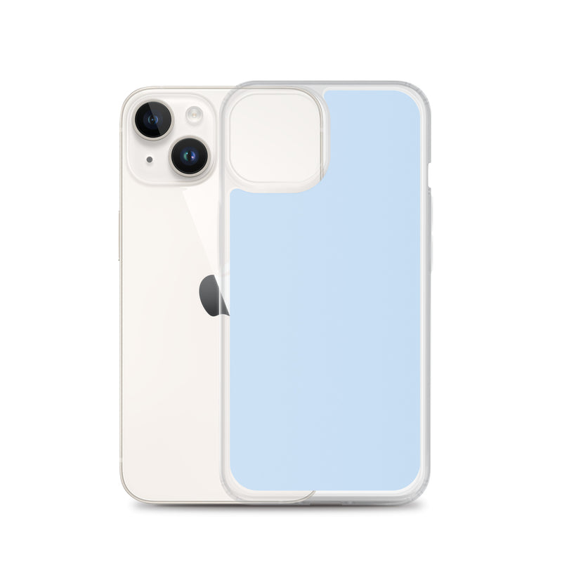 Load image into Gallery viewer, Plain Color Pattens Blue iPhone Case Clear Bump Resistant CREATIVETECH
