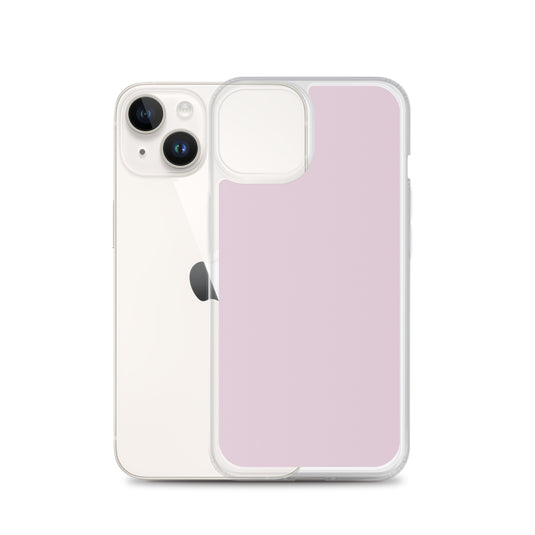 Pale Twilight Pink iPhone Clear Thin Case Plain Color CREATIVETECH