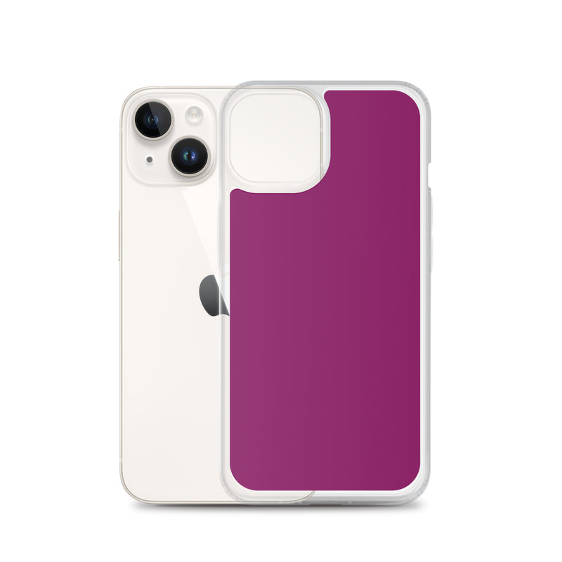 Load image into Gallery viewer, Eggplant Purple iPhone Clear Thin Case Plain Color CREATIVETECH